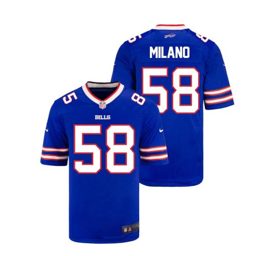 Matt Milano 58 Buffalo Bills YOUTH Home Game Jersey - Royal