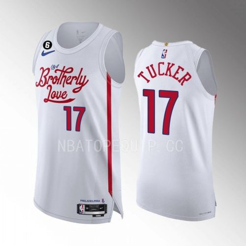 Philadelphia 76ers P.J. Tucker 17 White Jersey 2022-23 City Edition