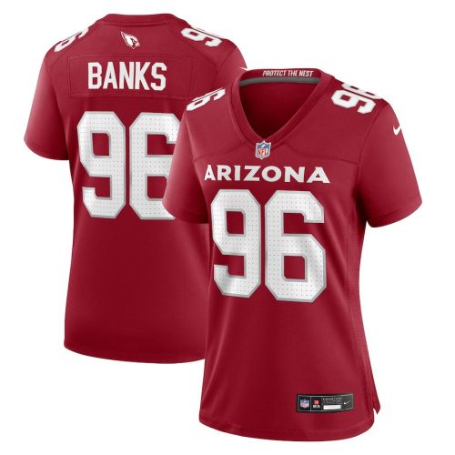 Eric Banks 96 Arizona Cardinals Women Game Jersey - Cardinal