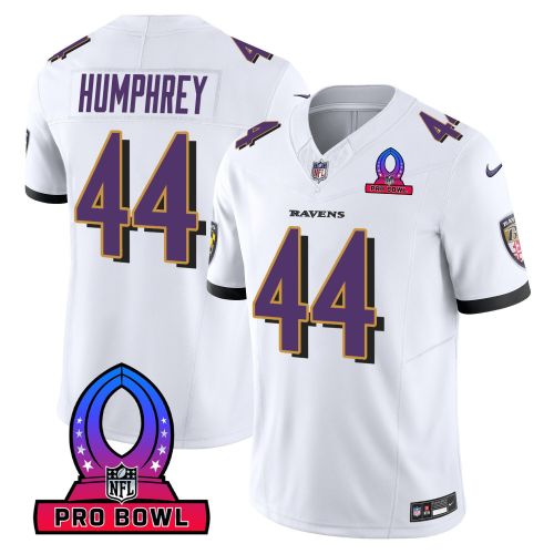 Marlon Humphrey 44 Baltimore Ravens 2024 Pro Bowl Patch Game Men Jersey - White