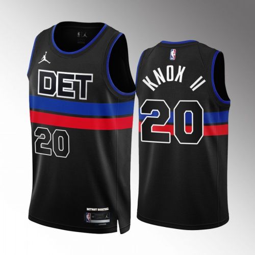 Kevin Knox II 20 2022-23 Detroit Pistons Black Statement Edition Jersey Swingman