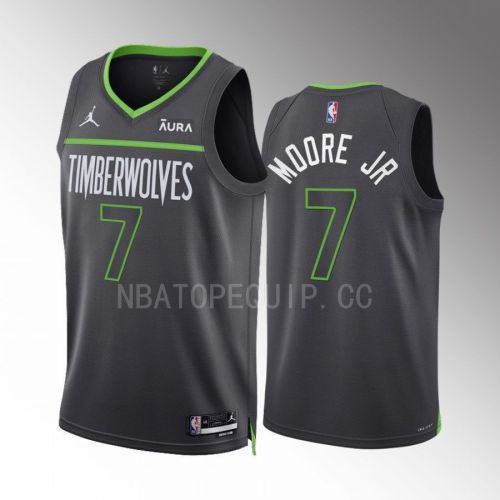 Minnesota Timberwolves Wendell Moore Jr. 7 2022-23 Statement Edition Anthracite Men Jersey Swingman