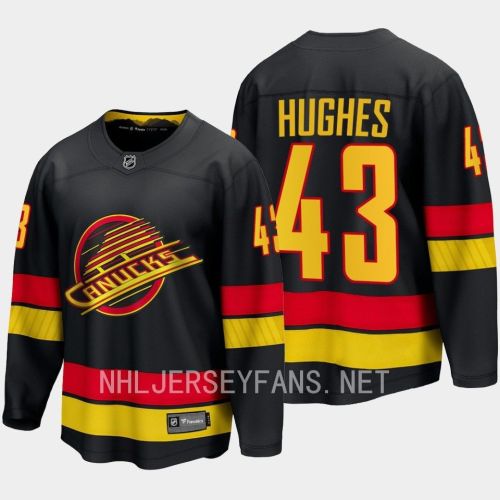 Vancouver Canucks Quinn Hughes 43 2023-24 Alternate Jersey Breakaway Black