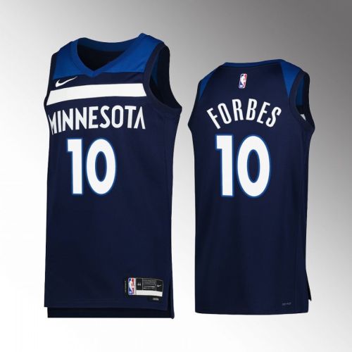 Minnesota Timberwolves Bryn Forbes 10 2022-23 Icon Edition Navy Jersey Swingman