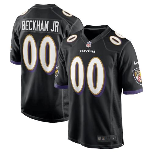 Odell Beckham Jr. 00 Baltimore Ravens Men Game Jersey - Black