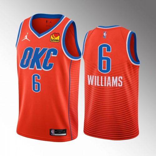 Oklahoma City Thunder Jaylin Williams 6 2022-23 Statement Edition Orange Jersey Swingman