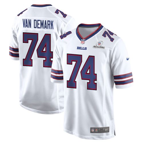 Ryan Van Demark 74 Buffalo Bills 2024 Divisional Patch Game Men Jersey - White