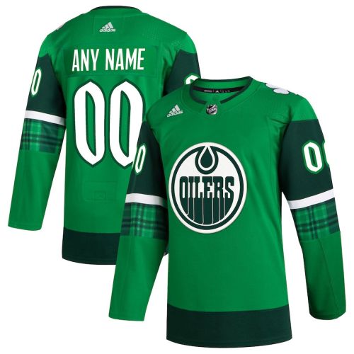 Edmonton Oilers St. Patrick's Day Custom Men Jersey - Kelly Green