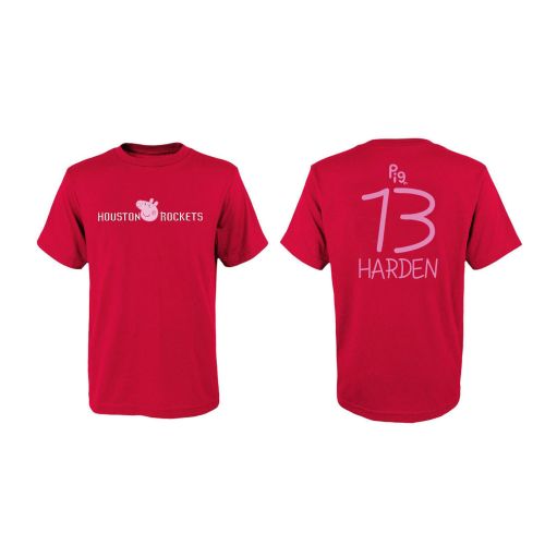 James Harden 13 Houston Rockets Pig Print T-Shirt - Red