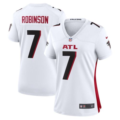 Bijan Robinson 7 Atlanta Falcons Women Away Game Jersey - White