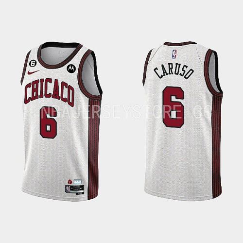 Chicago Bulls 6 Alex Caruso 2022-23 City Edition White Men Jersey