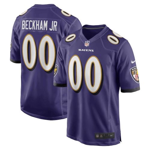 Odell Beckham Jr. 00 Baltimore Ravens Men Game Jersey - Purple