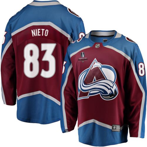 Matt Nieto 83 Colorado Avalanche Stanley Cup 2023 Playoffs Patch Home Breakaway Men Jersey - Burgundy