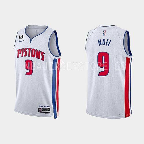 Detroit Pistons Nerlens Noel 9 2022-23 Association Edition White Men Jersey Swingman