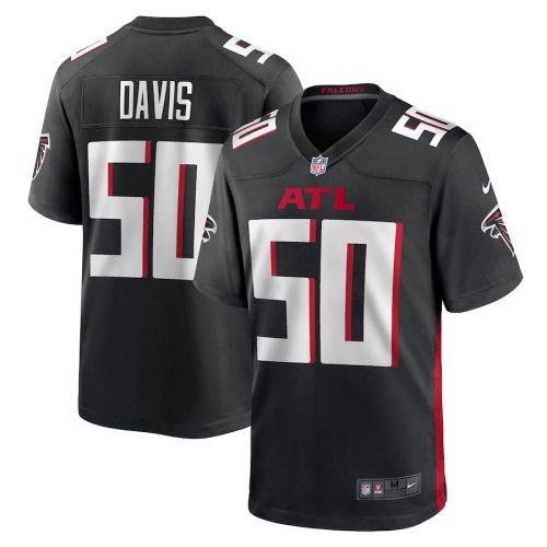 Tae Davis 50 Atlanta Falcons Game Men Jersey - Black