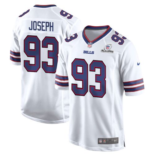 Linval Joseph 93 Buffalo Bills 2023 Playoffs Patch Game Men Jersey - White