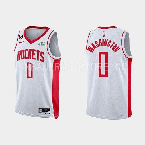 Houston Rockets TyTy Washington 0 2022-23 Association Edition White Men Jersey Swingman