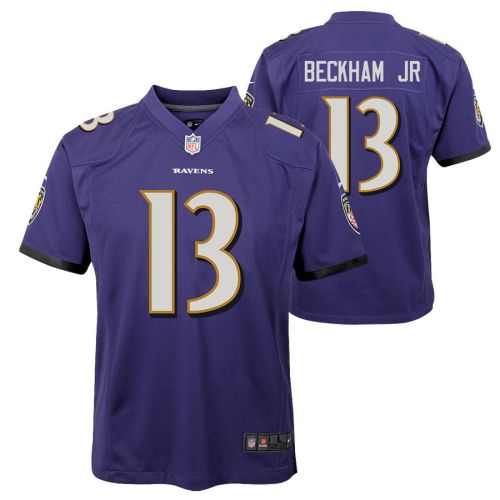 Odell Beckham Jr. 13 Baltimore Ravens Game Youth Jersey - Purple