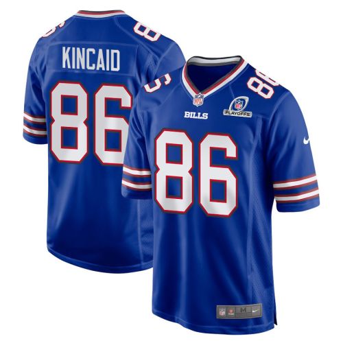 Dalton Kincaid 86 Buffalo Bills 2023 Playoffs Patch Game Men Jersey - Royal