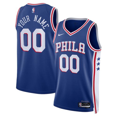 Philadelphia 76ers Custom 00 Men 2022/23 Swingman Jersey Royal - Icon Edition