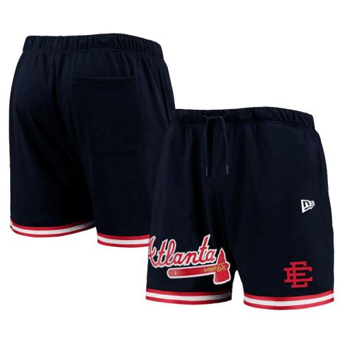 Atlanta Braves Team Standard Men Mesh Shorts - Navy