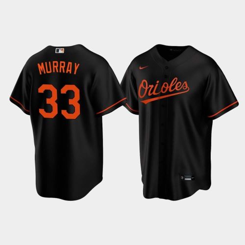 Men's Baltimore Orioles 33 Eddie Murray Black Alternate Jersey Jersey