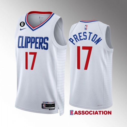 LA Clippers Jason Preston 17 2022-23 Association Edition White Jersey Swingman