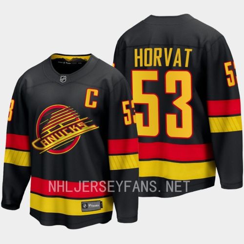 Vancouver Canucks Bo Horvat 53 2023-24 Alternate Jersey Breakaway Black