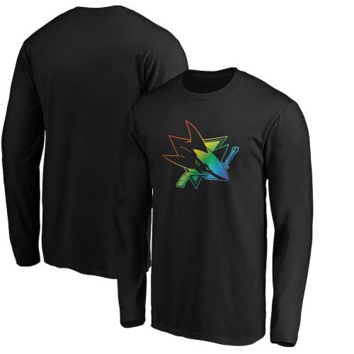 San Jose Sharks Team Pride Logo Long Sleeve T-Shirt - Black