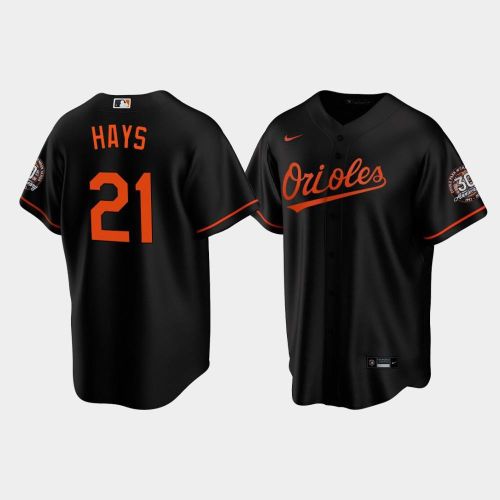 Men's Baltimore Orioles Austin Hays 21 Alternate Black Jersey Jersey