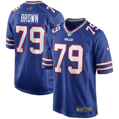 Ruben Brown 79 Buffalo Bills Game Retired Jersey - Royal