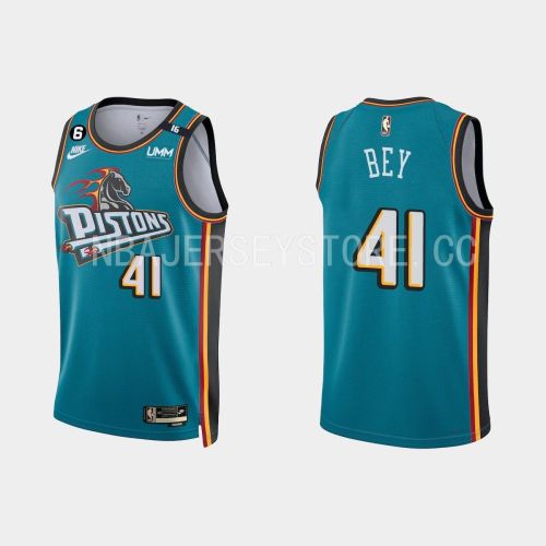 Detroit Pistons Saddiq Bey 41 2022-23 Classic Edition Teal Men Jersey