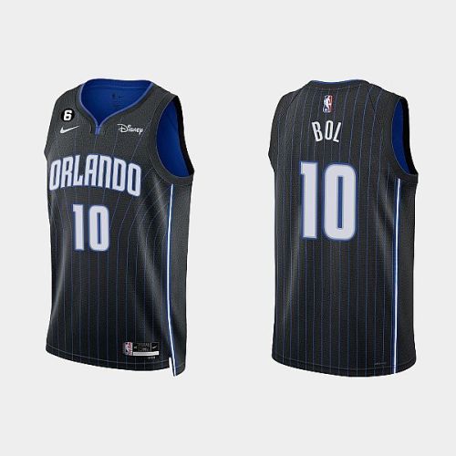 Orlando Magic 10 Bol Bol 2022-23 Icon Edition Black Men Jersey