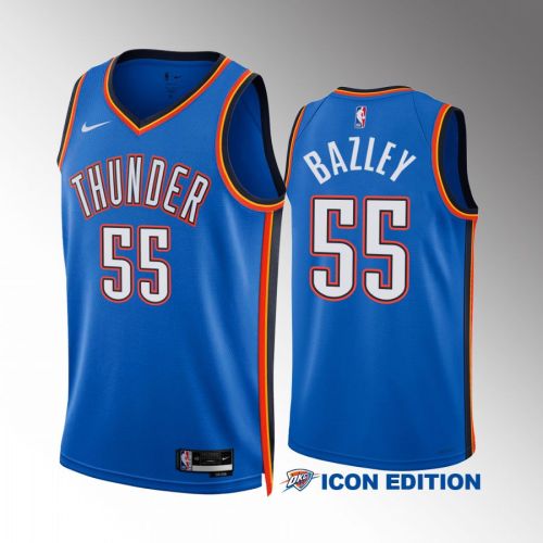 Oklahoma City Thunder Darius Bazley 55 Icon Edition Blue Men Jersey Swingman 2022-23