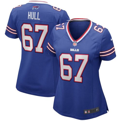 Kent Hull 67 Buffalo Bills Women Game Retired Jersey - Royal