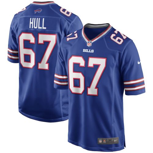 Kent Hull 67 Buffalo Bills Men Game Retired Jersey - Royal