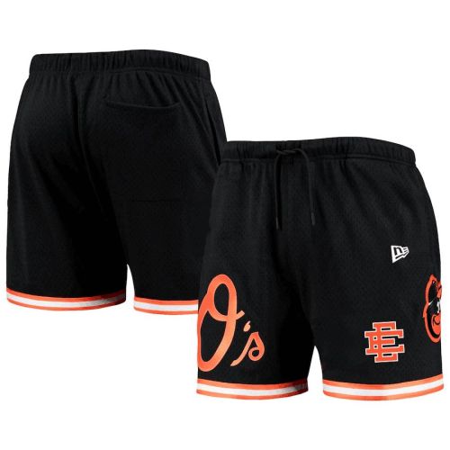 Baltimore Orioles Team Standard Logo Mesh Shorts - Black