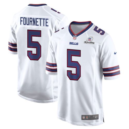 Leonard Fournette 5 Buffalo Bills 2023 Playoffs Patch Game Men Jersey - White