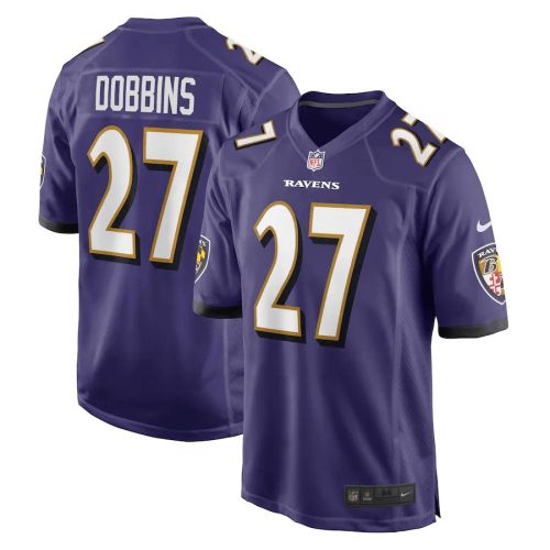 J.K. Dobbins 27 Baltimore Ravens Game Team Jersey - Purple