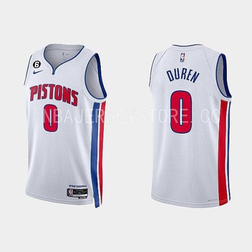 Detroit Pistons Jalen Duren 0 2022-23 Association Edition White Men Jersey Swingman