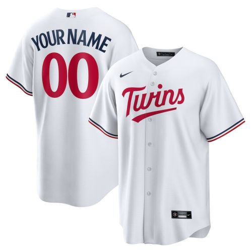 Minnesota Twins Home Custom Men Jersey - White