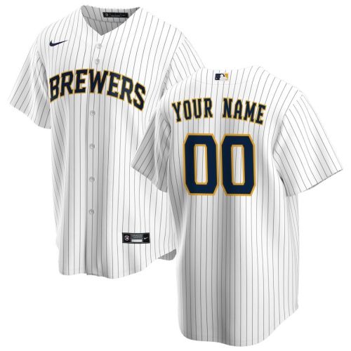 Milwaukee Brewers Alternate Custom Men Jersey - White