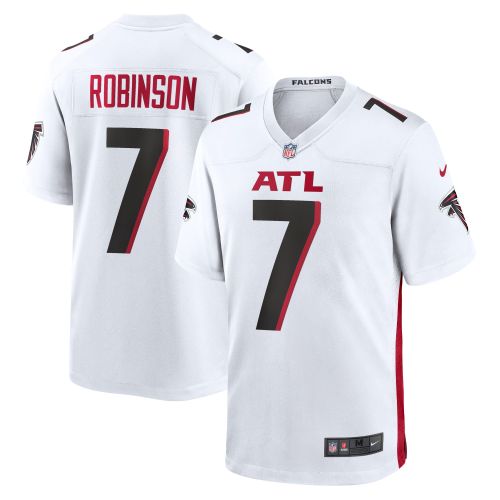 Bijan Robinson 7 Atlanta Falcons 2023 NFL Draft Game Jersey - White