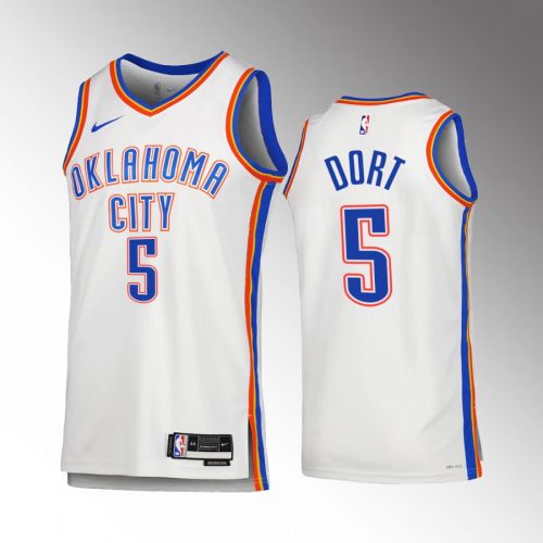 Oklahoma City Thunder Luguentz Dort 5 2022-23 Association Edition White Jersey