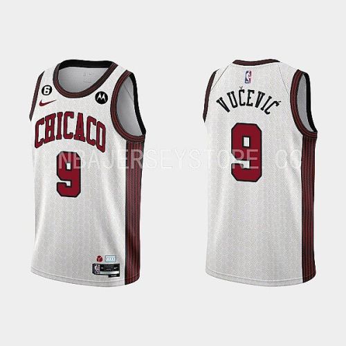 Chicago Bulls 9 Nikola Vucevic 2022-23 City Edition White Men Jersey