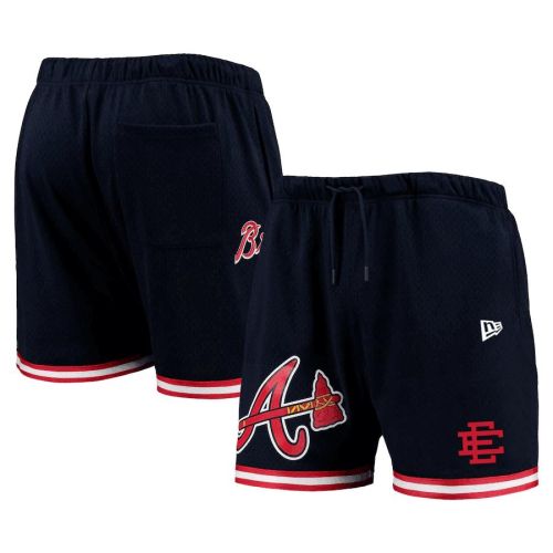 Atlanta Braves Team Standard Men Mesh Shorts - Navy