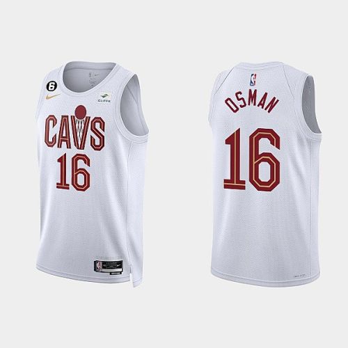 Cleveland Cavaliers 16 Cedi Osman 2022-23 Association Edition White Men Jersey