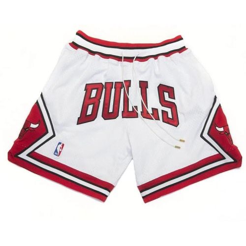 Chicago Bulls NBA Retro Shorts - White/Red