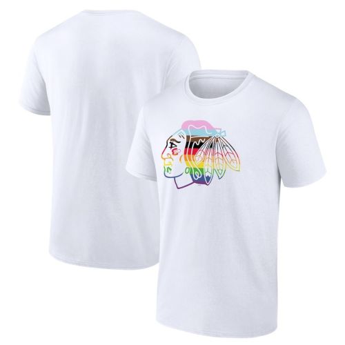 Chicago Blackhawks Team Pride Logo T-Shirt - White