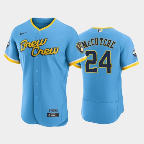 Andrew McCutchen 24 2022-23 City Connect Milwaukee Brewers Jersey - Powder Blue